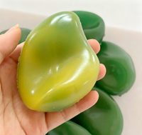 Coque de jouet anti-stress à presser vide en TPR, 6 cm, créative, vert-jaune, à changement de couleur, en forme de mangue, pour remplissage DIY fait main, vente en gros