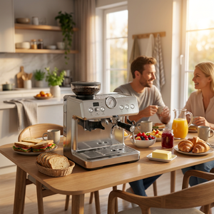 Machine à expresso professionnelle PANCERKA 3-en-<span class=keywords><strong>1</strong></span>, cafetière semi-automatique 58 mm avec moulin à café électrique pour hôtels - Product Image 4