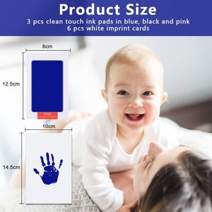 Kit d'empreintes sans encre pour mains et pieds de nouveau-né, empreintes de pattes de chiens et animaux de compagnie, cadre décoratif pour la maison, cadeau souvenir familial - Product Image 2