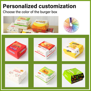 Biodegradable Branded Burger <strong>Box</strong> Wholesale Printing Sugarcane Burger <strong>Box</strong> Logo Design <strong>Styrofoam</strong> Burger <strong>Box</strong> - Product Image 2