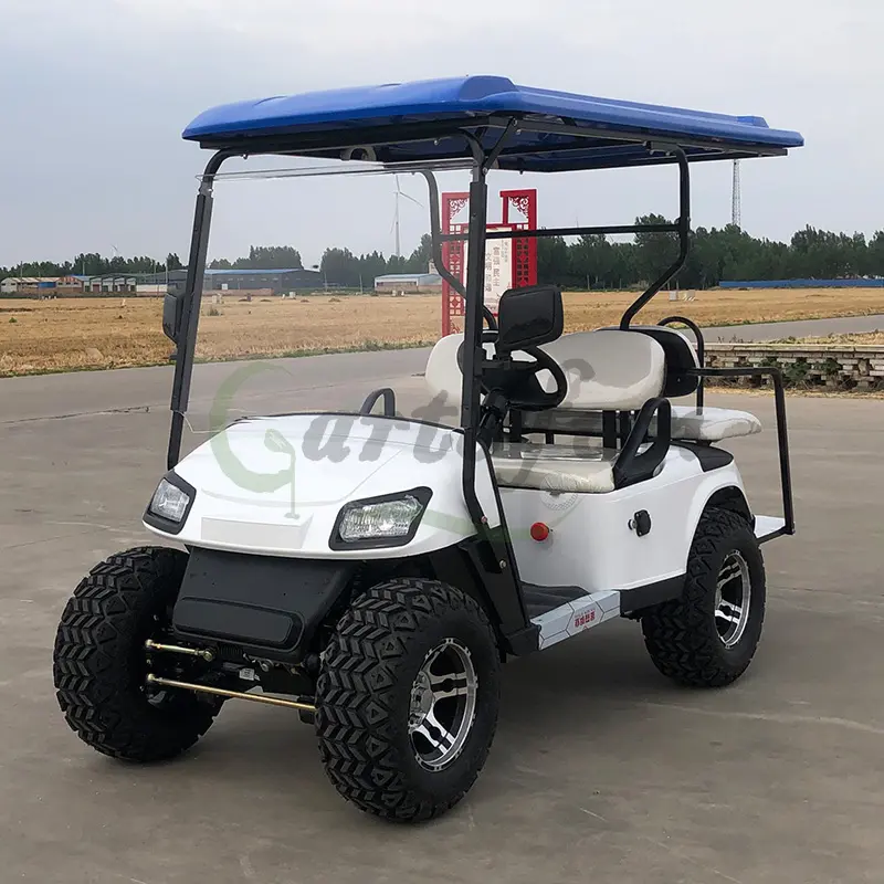Golf carts for sale electric cheap Chinese 2+2 seater lithium 48V battery wholesale prices Import rear seat cars for golf course