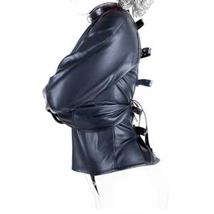 Costumi Body rilegato da donna che vende giacca di forza superiore in finta pelle rigida Bondage stravagante giacca dritta schiava - Product Image 2