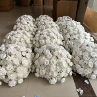 FL-255 grandes boules de fleurs de rose blanche boule florale grandes boules centres de table pour la décoration de fête de mariage