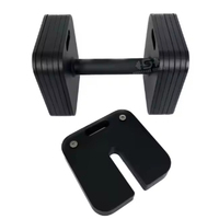 Dongshang Fitness 30LB Haltères carrés ajustables à verrouillage rapide pour la salle de sport à domicile
