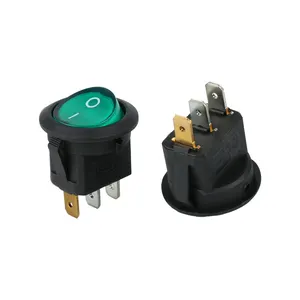 mini round on off rocker switch snap in mounting 10 amp micro size