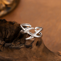 YIER Europäisch-Amerikanischer Trendiger 18K Vergoldeter Edelstahl Damen Eternity-Ring Tägliches Geschenk Flexibel Öffnend Verstellbar