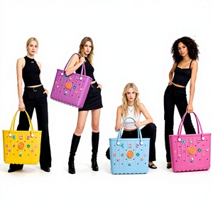 Adult and kids outdoor lightweight <b>large</b>-capacity waterproof rubber <b>beach</b> <b>bag</b> summer seaside hole eva tote <b>bag</b> - Product Image 2