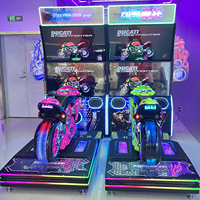 Simulateur de course de moto, jeu d'arcade, machine de course à monnayeur, jeu de course dynamique à double écran, machine de divertissement