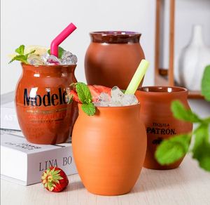 Cantaritos de Cerámica Hechos a Mano de 400 ml, Diseño Mexicano Clásico de Arcilla de Terracota para Café y Fiestas, Taza de Cerámica Clásica de 400 ml - Product Image 5