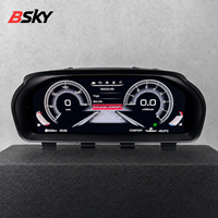 Panel Instrumen Digital LCD Universal Linux System 12,3 Inci, Layar Tekanan Ban, HUD Kendaraan, Dashboard Mobil untuk BMW Seri 3