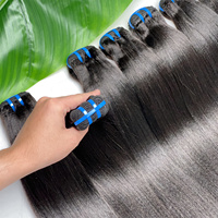 Extensions de cheveux humains vierges Yaki lisses, alignées sur la cuticule, en gros, cheveux humains vietnamiens