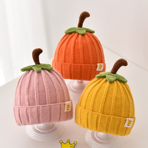 <span class=keywords><strong>Gorro</strong></span> de Punto de Poliéster Transpirable y Cálido para Bebés, Niños y Niñas, con Forma de <span class=keywords><strong>Calabaza</strong></span> - Product Image 2