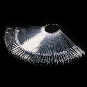 Présentoir à vernis à ongles HQ Mixed Proc Discount, 50 pointes en forme d'éventail, matériau ABS solide avec support à anneaux fendus en métal pour la pratique - Product Image 2