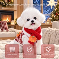 Gilet chaud et épais en polaire pour animaux de compagnie avec trou pour laisse, costume à deux pattes pour petits chiens et chats, tenue mignonne pour l'automne, l'hiver et Noël