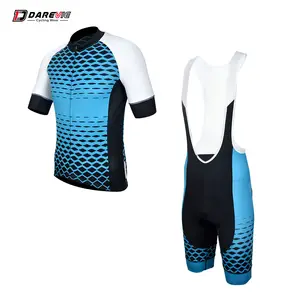 Darevie 2019 Train level Cycling wear Pro Biking Uniform Cycling jersey+Bib Short upgraded 6.8cm band Cycling Set