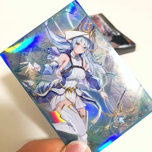 Protège-cartes de jeu TCG Yugioh personnalisés avec impression d'art anime, en plastique, taille standard 61x91, effet holographique laser - Product Image 2