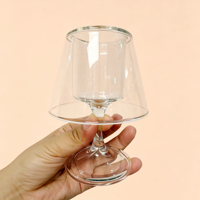 Bougeoir en verre de cristal personnalisé, simple et créatif-Lampe à thé à double usage et base de bougie conique pour la décora