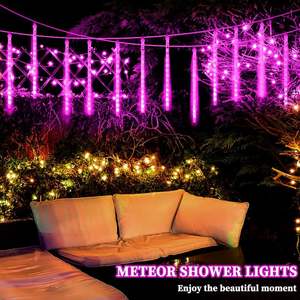 流星シャワーライト屋外クリスマスライト防水雨灯プラグイン木ポーチ屋根ヤードクリスマスハロウィーン - Product Image 2