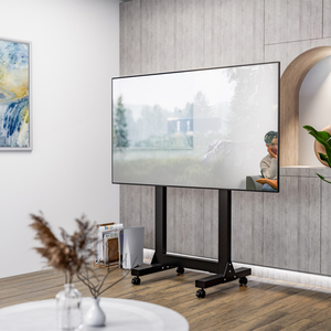 Supporto per <span class=keywords><strong>TV</strong></span> a LED regolabile in altezza da 65 100 pollici con supporto <span class=keywords><strong>mobile</strong></span> da pavimento per <span class=keywords><strong>TV</strong></span> in <span class=keywords><strong>metallo</strong></span> sollevatore carrello <span class=keywords><strong>TV</strong></span> moderno - Product Image 1