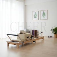 Machine de Pilates pliable en chêne pour la maison, équipement de fitness conçu pour un système d'entraînement de force et de flexibilité