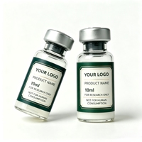 Autocollants de sécurité holographiques transparents personnalisés, étiquettes de peptides purs pour la recherche indépendante, flacons Ruo de 3 ml et 10 ml