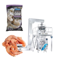 Máquina automática de embalaje de camarones, gambas, Crayfish