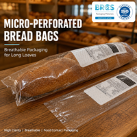 Sacs à pain micro-perforés respirants anti-humidité en gros, emballage alimentaire en PE de qualité alimentaire pour boulangerie
