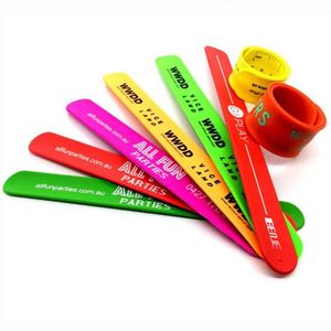 Fashion Custom Personalized Gifts Wholesale Blank Slap <b>Bracelet</b> Custom Silicone Slap <b>Snap</b> Wristband - Product Image 1