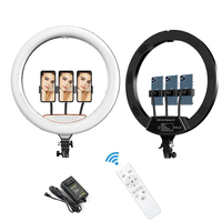 Vente Chaude d'Usine Anneau Lumineux LED Selfie 18 Pouces pour Streaming en Direct Jeux TikTok Maquillage Beauté Vidéo Lampe Circulaire avec Trépied 2.1m