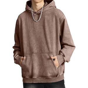 Sweatshirts à capuche surdimensionnés pour hommes, délavés à l'acide, vintage, lourds, Street <span class=keywords><strong>Skate</strong></span> Board - Product Image 1