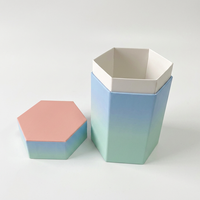 Boîtes en papier octogonales rigides de luxe personnalisées avec logo imprimé, emballages en gros de forme irrégulière pour cadeaux et cosmétiques