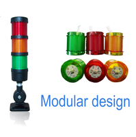 Lampe de signalisation LED modulaire ONN-M4F rouge jaune bleu blanc vert en plastique