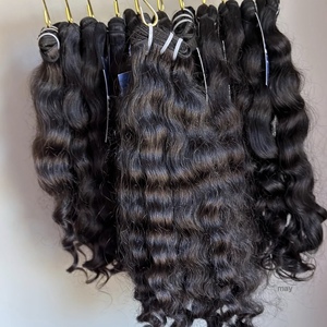 Extensions de cheveux humains bruts en gros, bouclés indiens, boucles caribéennes, cuticules entièrement alignées, sans nœuds, sans perte, 100 % cheveux humains - Product Image 1