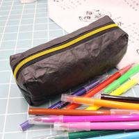 Trousse à crayons ultralégère tendance, trousse à cosmétiques avec fermeture éclair, trousse à maquillage simple, étui à stylos