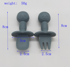 Juego de Cuchara y Tenedor de Silicona Reutilizables, Libres de BPA, para Bebés, de Grado Alimenticio, para Niños Pequeños, Utensilios para la Hora de Comer, Vajilla Infantil, Regalo - Product Image 3