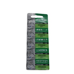 แบตเตอรี่กระดุมซิลเวอร์ออกไซด์ 1.55v รุ่น SR626SW <span class=keywords><strong>377</strong></span>  SR621SW/364 แพ็ค 5 ก้อน  แพ็ค 1 ก้อน แบตเตอรี่นาฬิกาแบบกระดุม 1.55V - Product Image 2