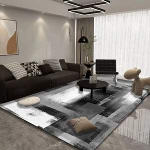 Alfombra Geométrica Rectangular Personalizable de Fibra de Poliéster para Sala de Estar, Sofá, Mesa de Centro, Dormitorio, Alfombra de Cobertura Total - Product Image 4