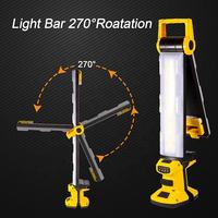Lampe de travail portable LED COB 3000LM 30W IP20 rechargeable avec indicateur de batterie LED pour réparation automobile d'urgence et garage