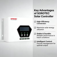 Contrôleur de charge solaire MPPT avancé, haute qualité, haute efficacité, compatible avec les batteries 12V, 24V et 48V