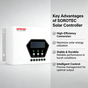 Contrôleur de charge solaire <span class=keywords><strong>MPPT</strong></span> avancé, haute qualité, haute efficacité, compatible avec les batteries 12V, 24V et 48V - Product Image 1