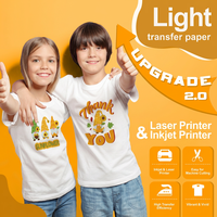Papier transfert thermique laser format A4 pour t-shirts blancs, impression textile DIY sur coton, papier pour imprimante laser de haute qualité, lavable