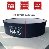 Panneau de plafond portable pour exposition et salon professionnel, en tube d'aluminium de 20 pieds, impression textile, sans outil