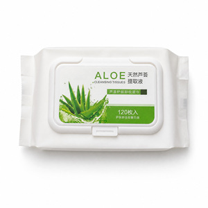 Toallitas <span class=keywords><strong>Desmaquillantes</strong></span> de Aloe Vera, 120 Unidades, Sin Alcohol, Paños de Limpieza No Tejidos, Suaves para Piel Sensible, Marca Privada - Product Image 5