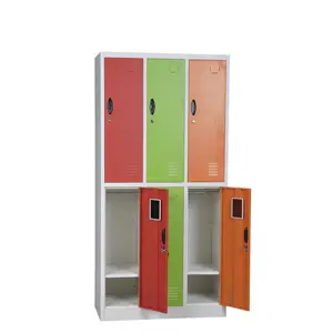 Gdlt легкий стальной металлический шкаф для одежды стальные двери 6 шкафчик для раздевалки тренажерного казильеро
