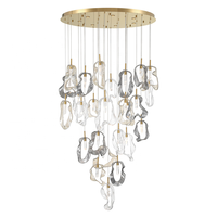 Taille personnalisée Moderne Minimaliste Escalier Lustres Villa Salon Simple Salle À Manger Verre LED MULTI DROP Suspension