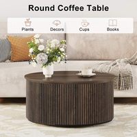 Table basse moderne en bois avec structure en MDF et en pin pour salon et atelier - Design de luxe
