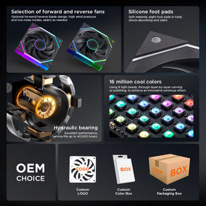 Ventilateurs de bureau ASIAHORSE Nyota Ultra Large Air Volume Ultra Silent 140mm ARGB Hydro Bearing Noir/Blanc Building Block - Product Image 6