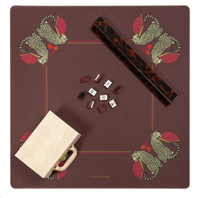Ensemble de Mahjong américain de luxe Han Tai en acrylique multicouche, 160 tuiles gravées avec motifs Dragon et Léopard, jeu de table haut de gamme, cadeau idéal