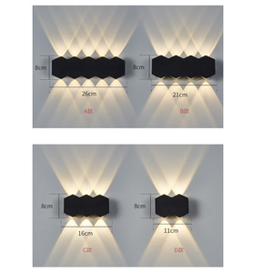 Applique murale Led carrée imperméable, pour l'intérieur et l'extérieur, design moderne, idéale pour un Corridor, une porte, un couloir ou un couloir, 4 unités - Product Image 4