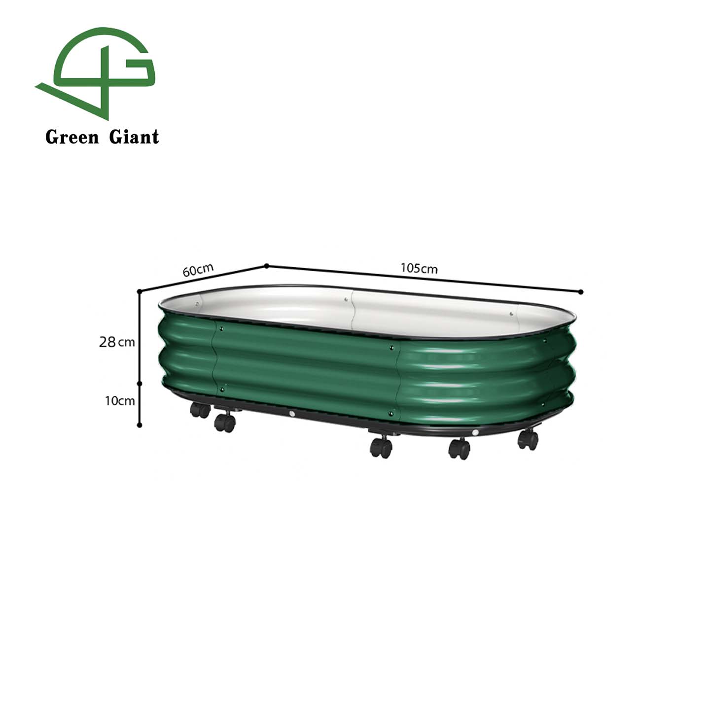Vert foncé 105x60x38cm